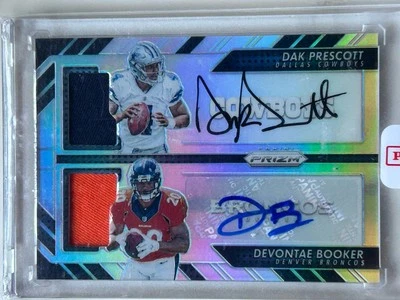 2016 Panini Prizm - Dak Prescott, Devontae Booker #PP-DD /99 (AU, MEM, RC) - Image 1 of 4