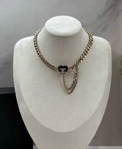 Neu Chanel 22B Emaille Kristall CC Kette Choker Halskette - Bild 1 von 5
