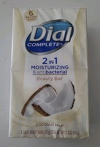 6 Dial Coconut Milk Soap Bars 2 in 1 Moisturizing & Antibacterial 3.8 oz (B1-C10 - Picture 1 of 6