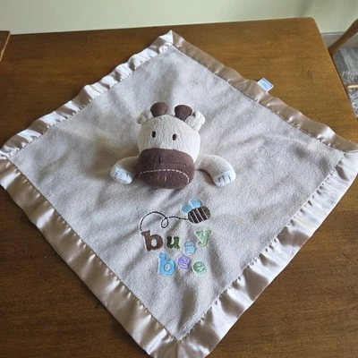 Circo Vaca Jirafa Lovey Ocupada Abeja Felpa Bebé Seguridad Manta Satén Foto 1 de 4