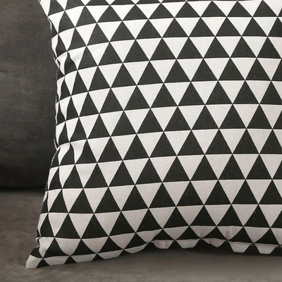 (Black Triangle 45x45)Home Pillow Case Sofa Cushion Accessories Linen Nordic - Image 1 of 4