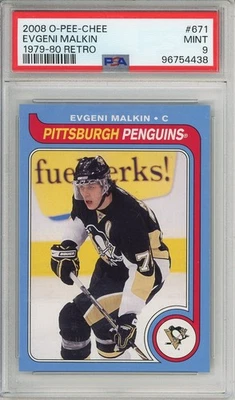 2008-09 O-Pee-Chee 1979-80 OPC Retro #671 Evgeni Malkin MINT PSA 9 - Image 1 of 2