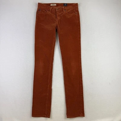 AG Adriano Goldschmied Pants Womens 27x30 Corduroy Low Rise Stevie Slim Straight - Image 1 of 4
