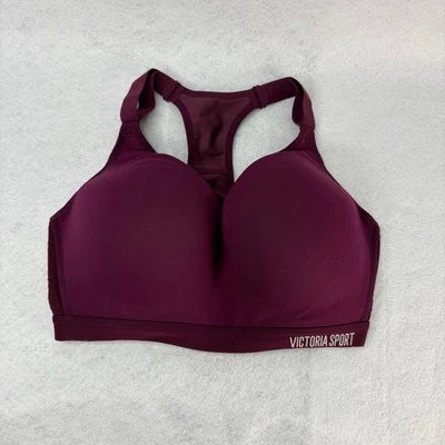 Victoria's Secret Victoria Sports Bra Burgundy 34DDD High Impact Support Padded - Image 1 of 4