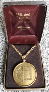 United Methodist Church massive Bronze außergewöhnliche Dienstmedaille mit Kette unbenutzt - Bild 1 von 5
