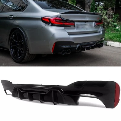 CARSOUL2019 M5 Competition Look Gloss Black Rear Bumper Diffuser For BMW 5 Series G30 G31