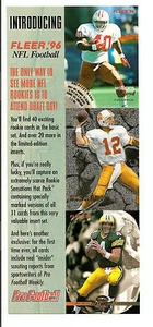 1996 FLEER ADVERTISING SHEET - NFL FOOTBALL - Picture 1 of 2