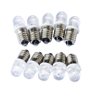 10 Pcs E10 Screw 3V 4.5V 6V 12V 24V Spot Led Bulb Light Lamps DC12V Warm White - Picture 1 of 6