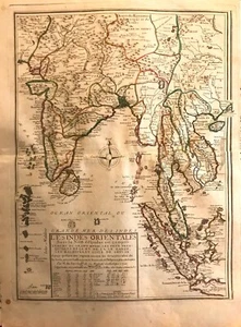 les Indes Orientales.Original map.Nicolas de Fer .Paris 1724 - Picture 1 of 3