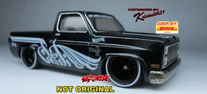 Hot Wheels 2024 CUSTOM '83 CHEVY SILVERADO BLACK,WHITE LINE RUBBER TIRE,LOOSE - Picture 1 of 19