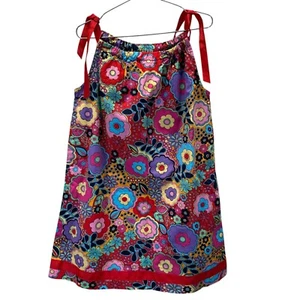 Hanna Andersson Dress Girls Size 120 (6-7) Cotton Colorful Summer Flower Power - Picture 1 of 14