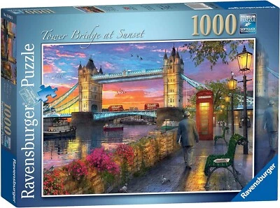 RAVENSBURGER PUZZLE. 1000 PCS. Tower Bridge at Sunset London. ITEM NR.15033 - Image 1 of 4