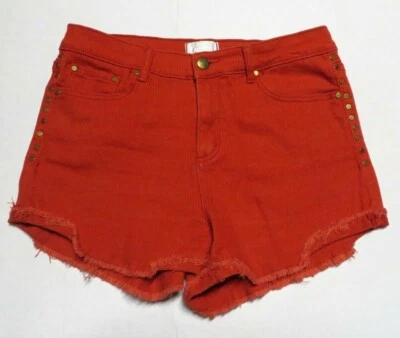 Forever 21 Womens Shorts Size 27 Red/Orange Soft Twill, Stretch - Image 1 of 3
