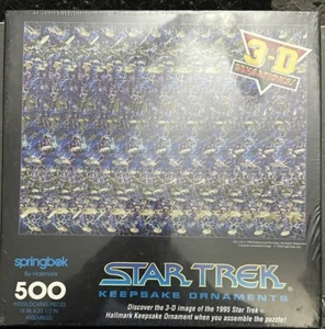 STAR TREK 3D ORNAMENTS PUZZLE ~ 500 PIECE NIB SEALED ~ Spingbok by Hallmark 1994 - Picture 1 of 4