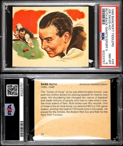 1965 Bancroft Tiddlers Babe Ruth back / Davis front PSA 8 pop. 5 - Picture 1 of 2