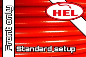 RED Suzuki GS1000 G 80-83 HEL braided FRONT ONLY brake hoses std setup - Picture 1 of 7