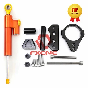 Estabilizador amortiguador de dirección CNC con kit de montaje de soporte apto para TNT600 BN600 naranja + negro - Imagen 1 de 12