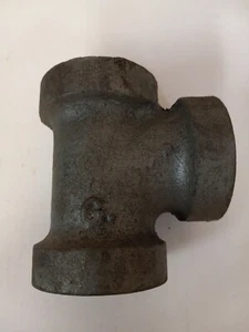 1-1/2" Galv. Short-Turn 90-deg TY/TEE WYE Cast Iron Drainage - MADE IN USA - NEW - Picture 1 of 9