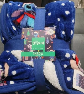 Christmas Disney Stitch Throw 120x150cm - Picture 1 of 2