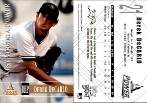 Derek DeCarlo 2005 Grandstand West Virginia Power #NNO RC Card *AutographDen*