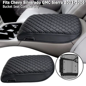 Fit 2003-2006 GMC-Sierra Chevy Tahoe Console Lid Armrest Cover Protect Pad Black - Picture 1 of 7