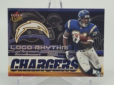 2002 FLEER ULTRA LADAINIAN TOMLINSON LOGO RHYTHM CARD SAN DIEGO CHARGERS NFL 