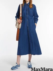 【Max Mara】Max Mara denim shirt dress in navy - Picture 1 of 5