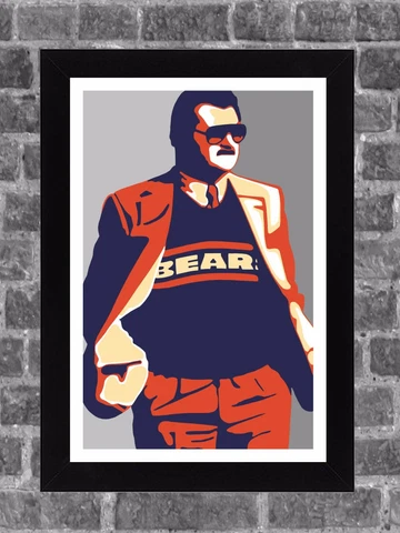 Chicago Bears Mike Ditka Portrait Sports Print Art 11x17 Cover