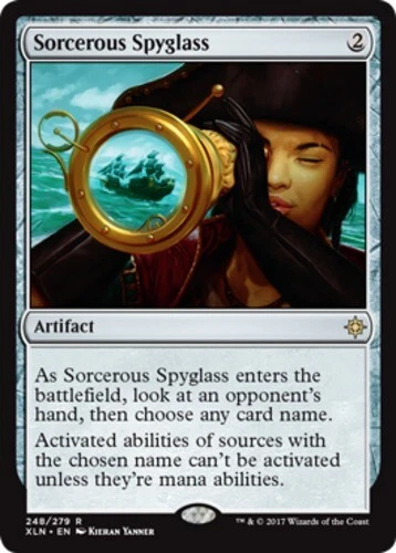 Sorcerous Spyglass ~ Near Mint Ixalan MTG Magic UltimateMTG Artifact Card - Image 1 of 1
