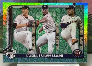 2025 TOPPS BASEBALL SERIES 1 - AL ERA Leaders #5 - Easter Holiday Tin Variation - Picture 1 of 2
