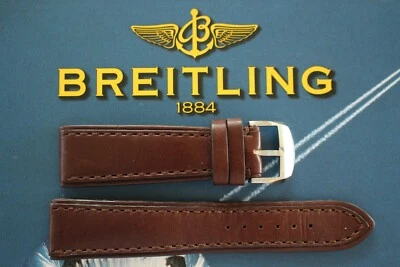 BREITLING 479X 24-20 ÚLTIMA CORREA DE RELOJ CON HEBILLA DE LENGÜETA DE PANTORRILLA MARRÓN CORREA DE RELOJ Foto 1 de 4