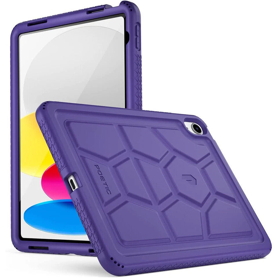 Poetic Turtle Skin Designed for New iPad 10.9 2022 Silicone Case Purple - Image 1 of 4