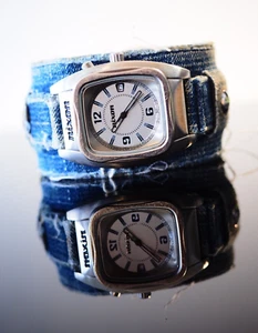Nixon The Rocker Denim Uhr mit doppelt breitem Armband Manschette - Bild 1 von 12