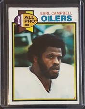 1979 Topps Earl Campbell Rookie #390 football card Houston Oilers