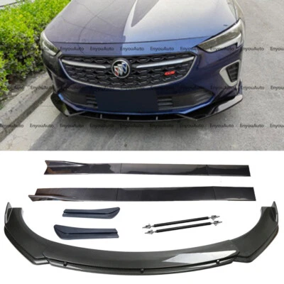For Buick Lacrosse Front Bumper Lip 86" Side Skirt Rear Bumper Carbon Fiber - Imagem 1 de 4