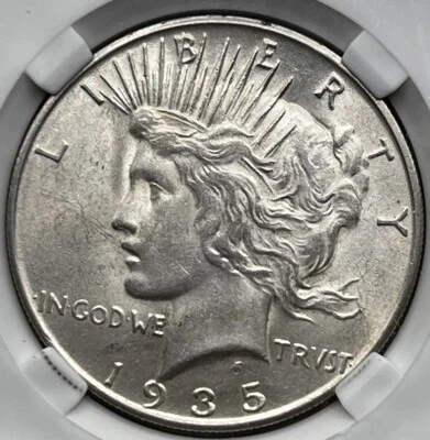 1935-S Peace Silver Dollar BU - 24755 - Image 1 of 2