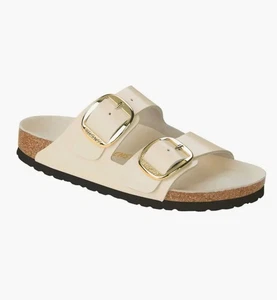 Birkenstock Arizona Big Buckle Sandal in Ecru size 8.5-9/39 - Picture 1 of 8