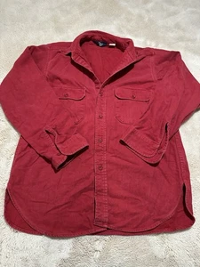 Vintage 90s Woolrich Flannel Shirt Mens Large Red 100% Cotton Made in USA - Bild 1 von 7