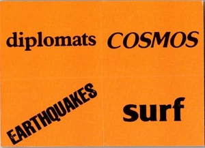1979 Topps NASL #29 Diplomaten / Kosmos / Erdbeben / Surf Sticker Puzzleteil - Bild 1 von 2