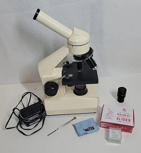 AmScope 40X-1000X All-Metal Optical Glass Lens Student Used Excellent Condition - Picture 1 of 7