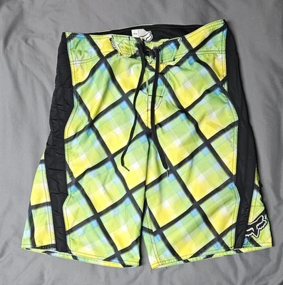 FOX 赛车板短裤泳裤夏威夷全迷幻男式 32 码 — 第 1/4 张图片