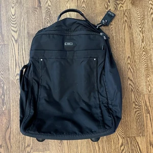 Tumi Rolling Duffel Bag Black 22" Travel Luggage Suitcase Carry On Nylon Wheels - Picture 1 of 8