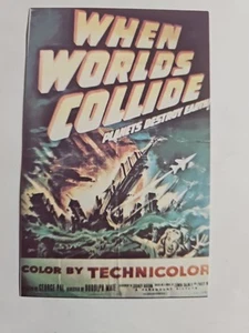WHEN WORLDS COLLIDE Postcard Movie Poster Design / UNUSED, MINT 5"x 3" / Geo Pal - Bild 1 von 3