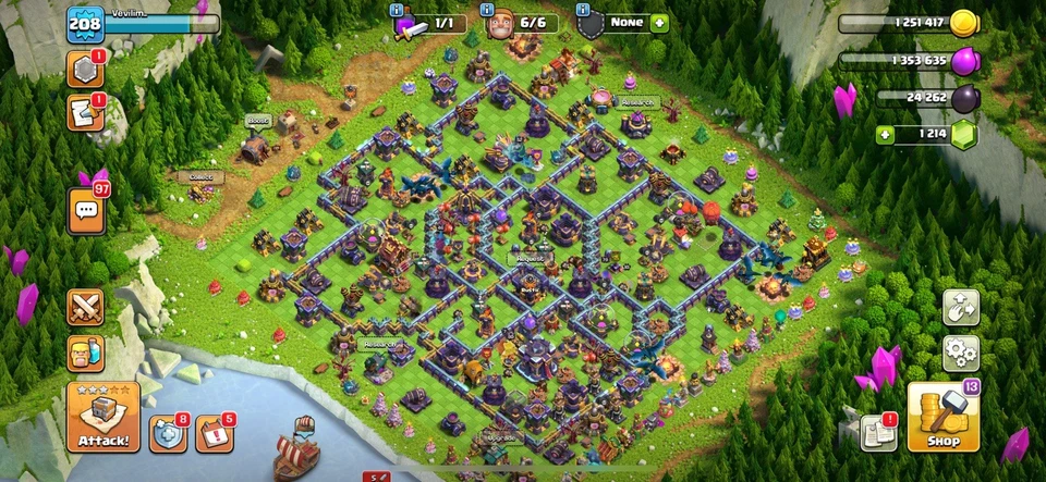Clash of Clans TH-15 85% Max Account All Hero’s Level 9 Builder Hall - Image 1 of 4