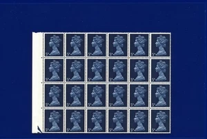 1968 SG735e 5d Deep Blue Head B U17(2) Marginal Block (24) Unmounted Mint uaib - Picture 1 of 2