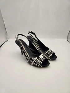 Apt 9 schwarz & weiß geometrische "Arden" Heels Größe 9 - Bild 1 von 9