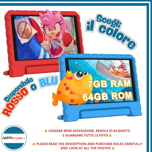 Tablet YESTEL X9 8" Android 13, 7GB RAM, 64GB, WiFi - PER BAMBINI - Imagen 1 de 4