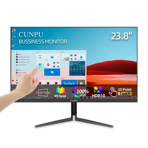CUNPU 24 Inch Touchscreen Monitor, 10 Point Touch, FHD 1080P 75Hz IPS Screen,... - Picture 1 of 8