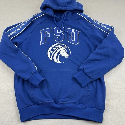 Sudadera con Capucha Fayetteville State Hombres Grande Azul Manga Cinta Pullover FSU NCAA * Foto 1 de 4