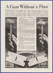 Vintage 1932 GEM Micromatic Razor & Blades Shaving Ephemera 30's Print Ad - Picture 1 of 1